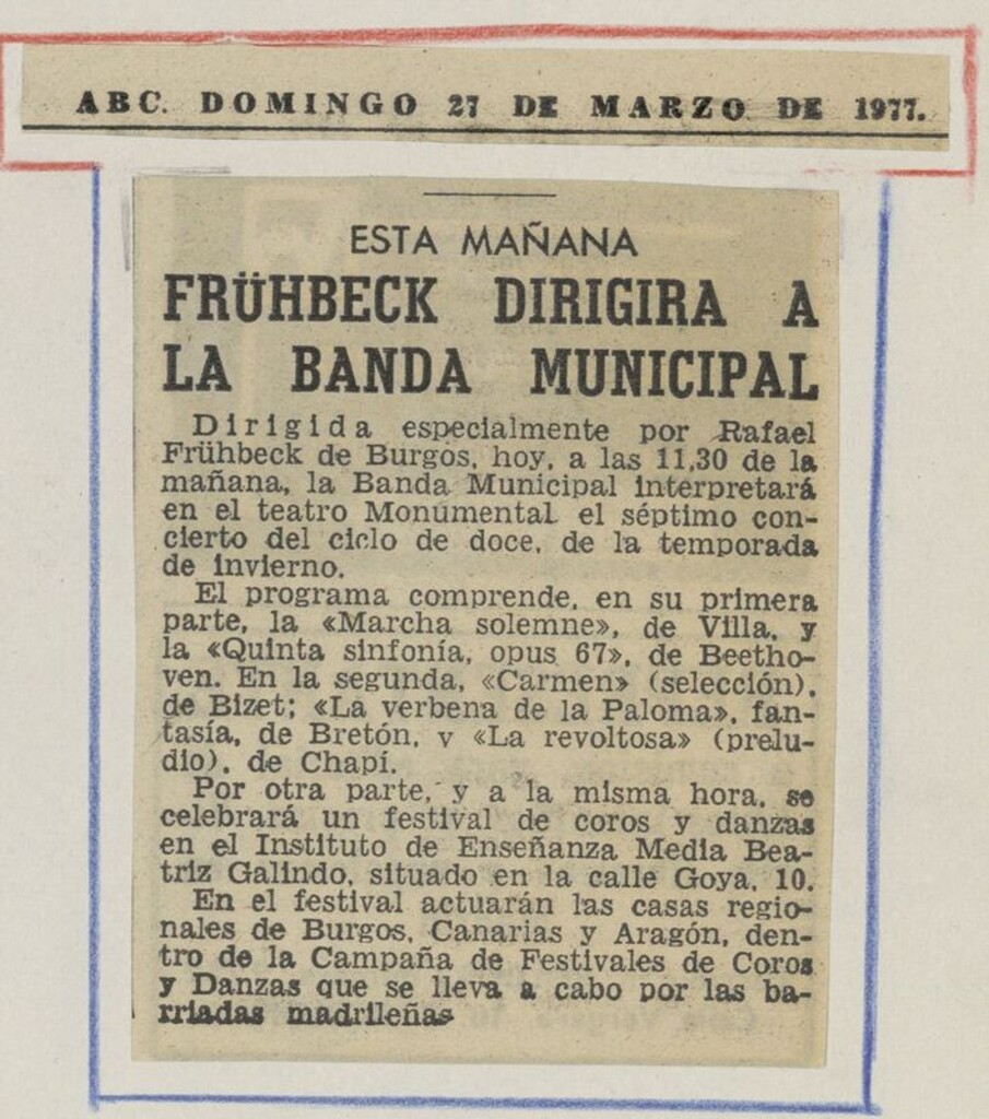 Miniatura de Frühbeck de Burgos dirigirá a la Banda Municipal