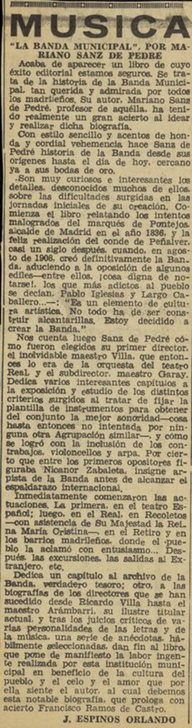 Miniatura de La Banda Municipal, por Mariano Sanz de Pedre