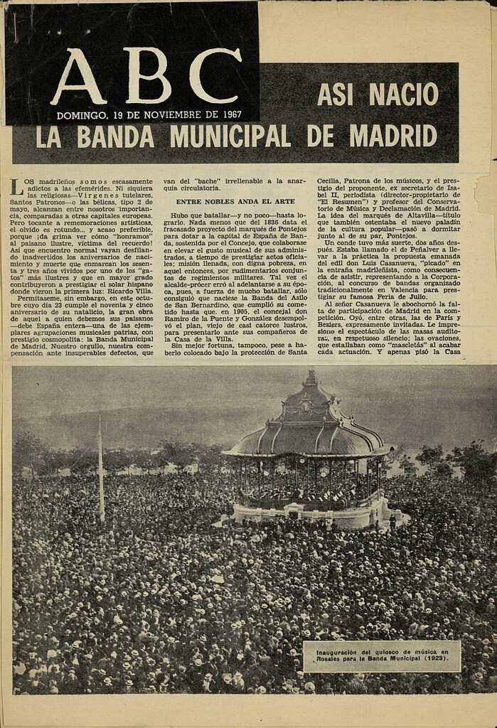 Miniatura de Así nació la Banda Municipal de Madrid