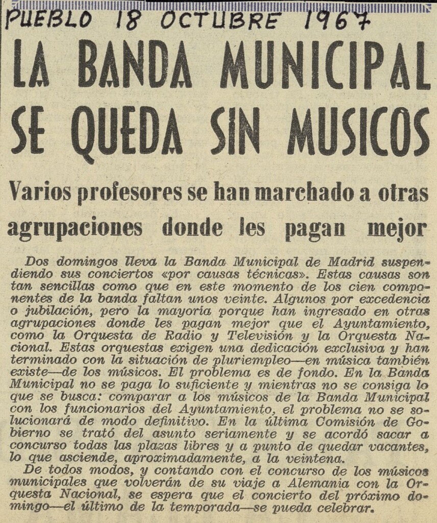 Miniatura de La Banda Municipal se queda sin músicos