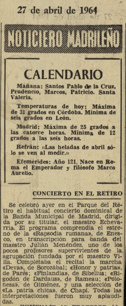 Miniatura de Concierto en el Retiro