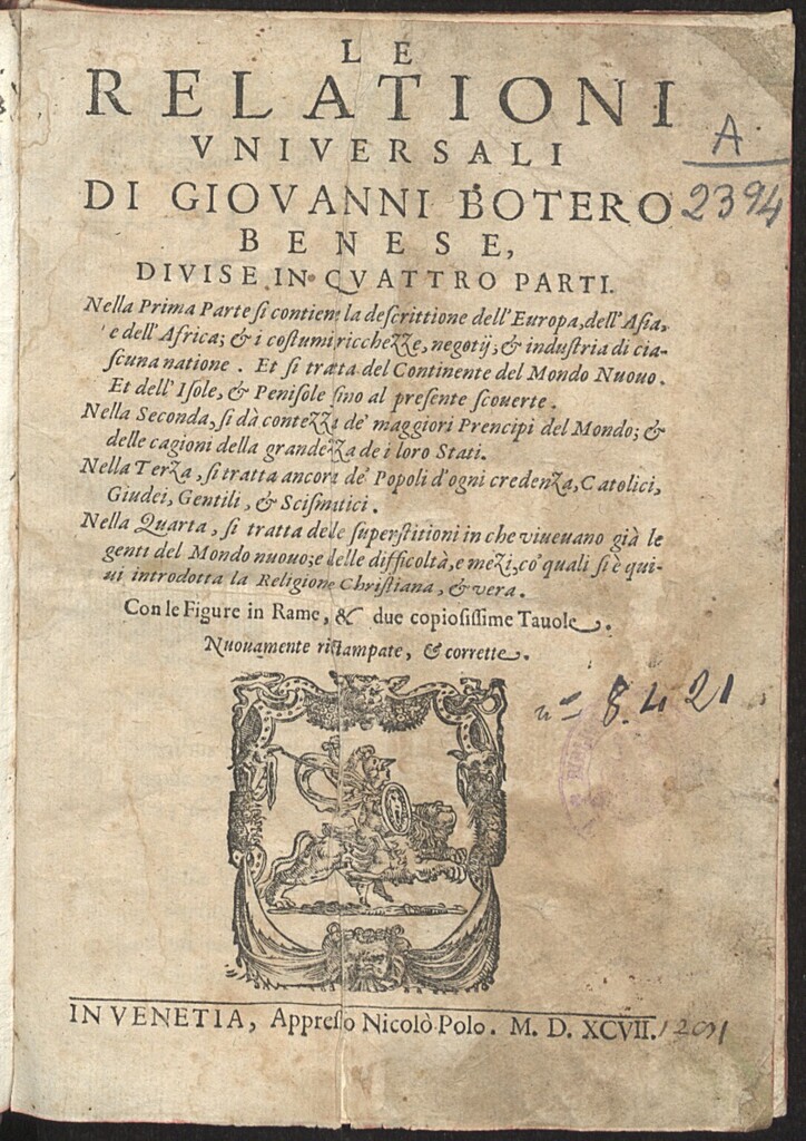 Miniatura de Relazioni universali