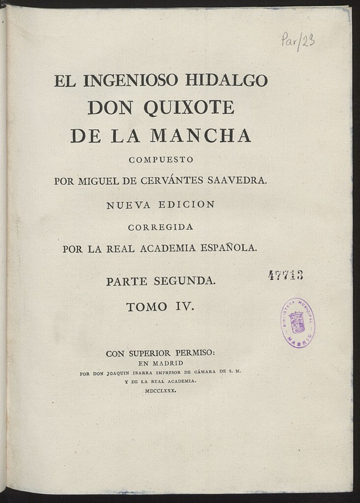 Miniatura de El ingenioso hidalgo Don Quixote de la Mancha (Vol. 4)