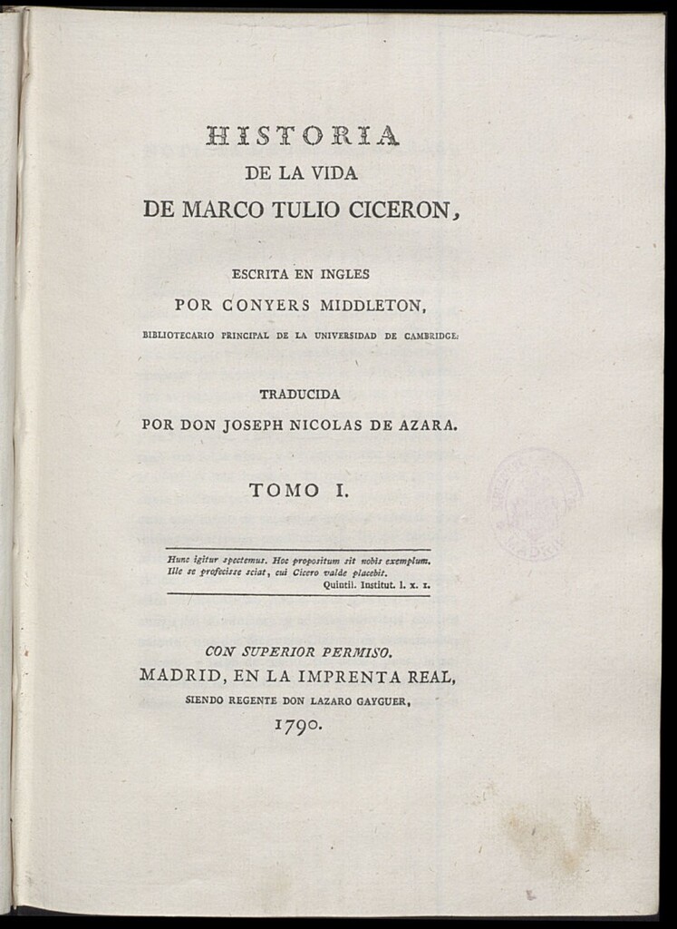 Miniatura de Historia de la vida de Marco Tulio Cicerón