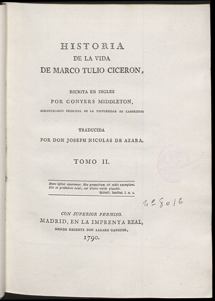 Miniatura de Historia de la vida de Marco Tulio Cicerón
