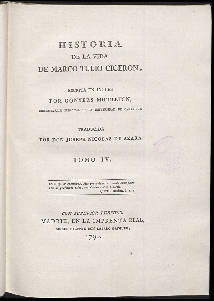 Miniatura de Historia de la vida de Marco Tulio Cicerón