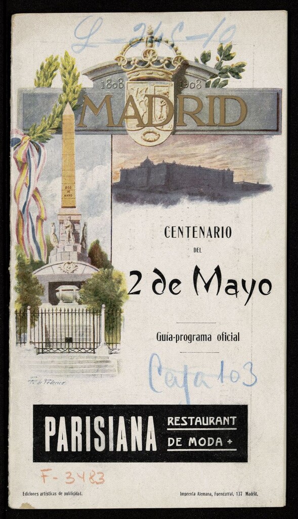 Miniatura de Centenario del 2 de Mayo : guía-programa oficial