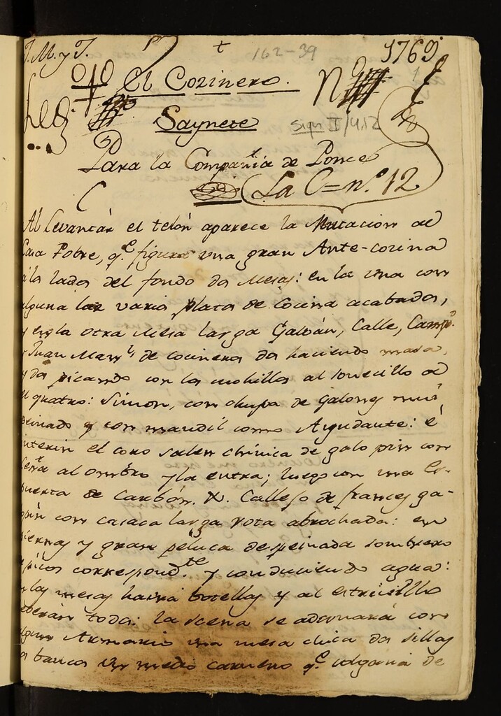 Miniatura de El Cocinero : Saynete para la Compañía de Ponce