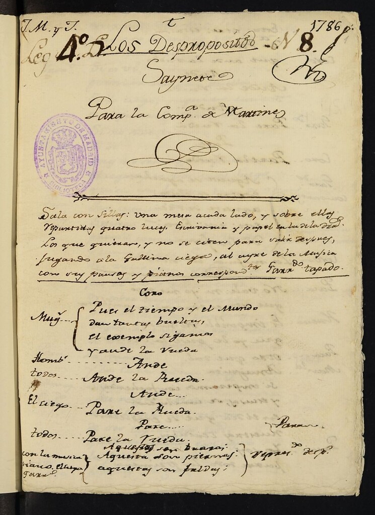Miniatura de Los despropósitos: Saynete para la Compañía de Martínez