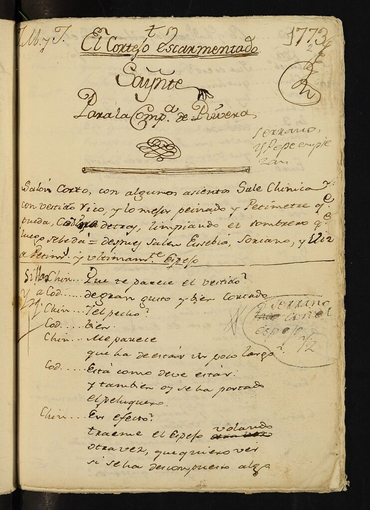 Miniatura de El cortejo escarmentado: Saynete para la Compañía de Rivera
