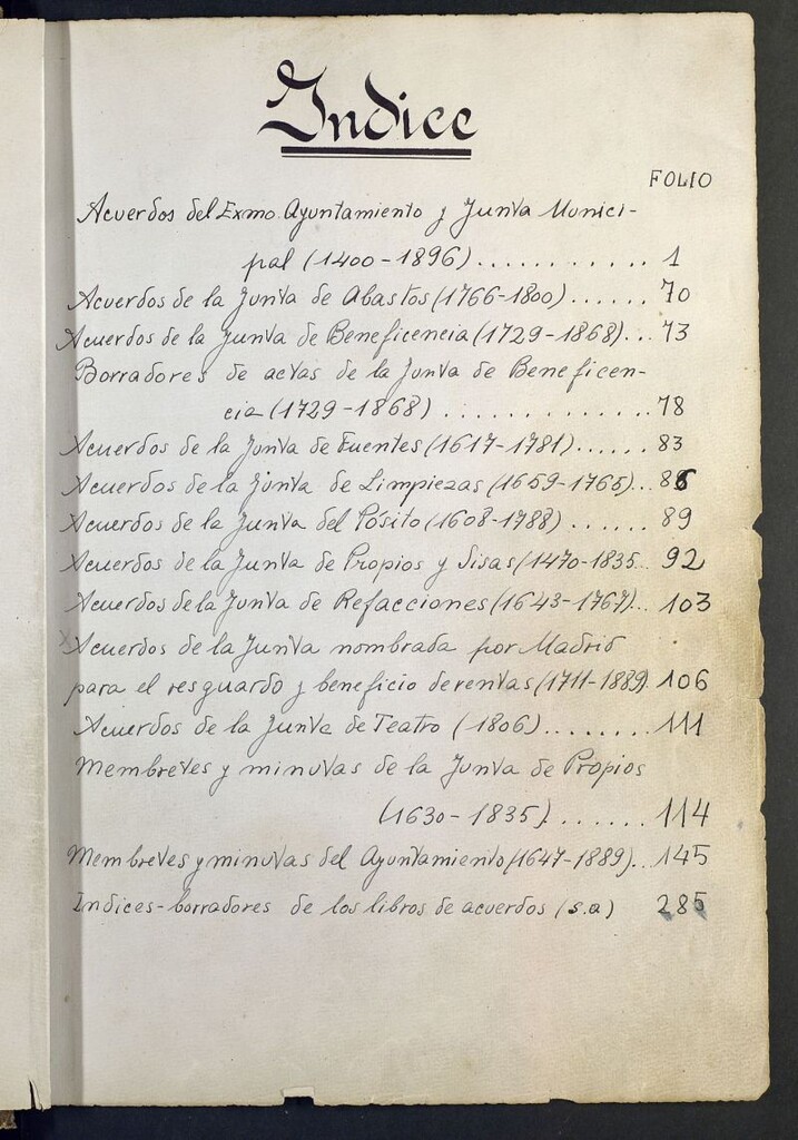 Miniatura de Inventario de Secretaria (Tomo 5) : Libros de Acuerdos (1400-1890)