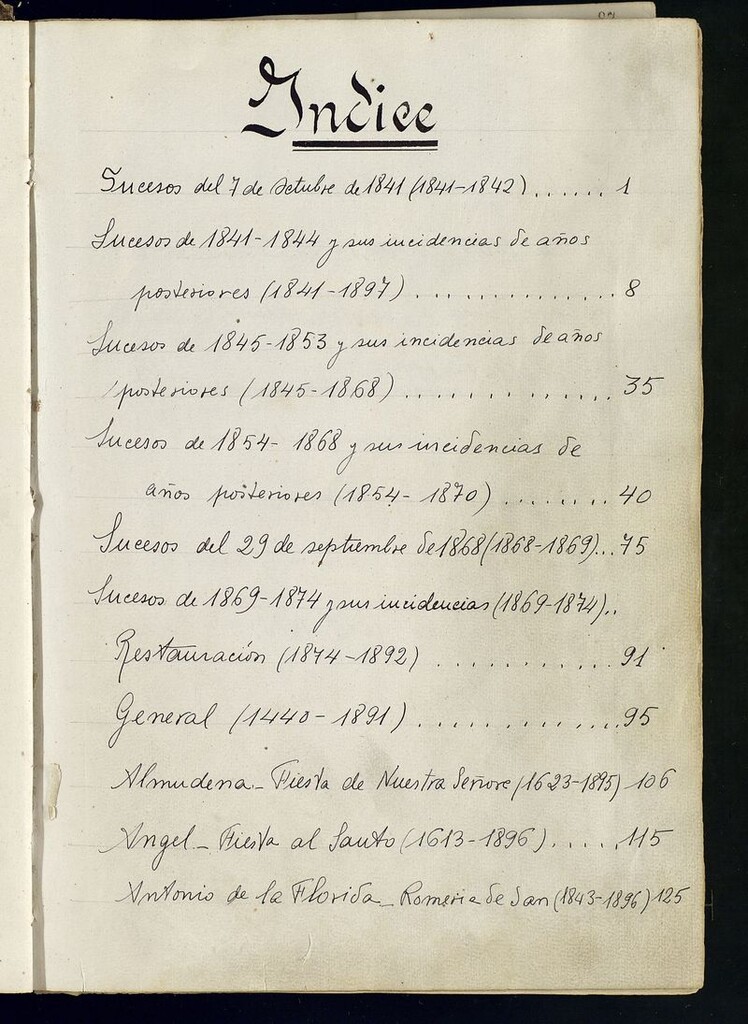 Miniatura de Inventario de Secretaría (Tomo 2) : Acontecimientos políticos (1440-1897) y Actos religiosos y lugares sagrados (1347-1896)