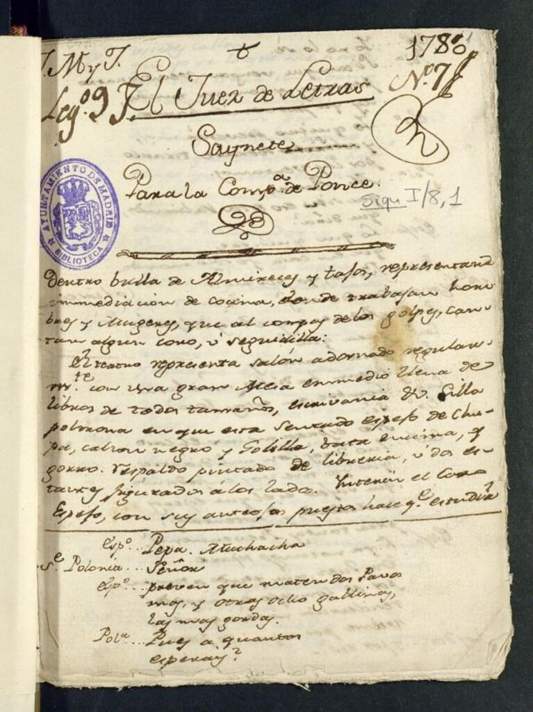 Miniatura de El juez de letras : Saynete
