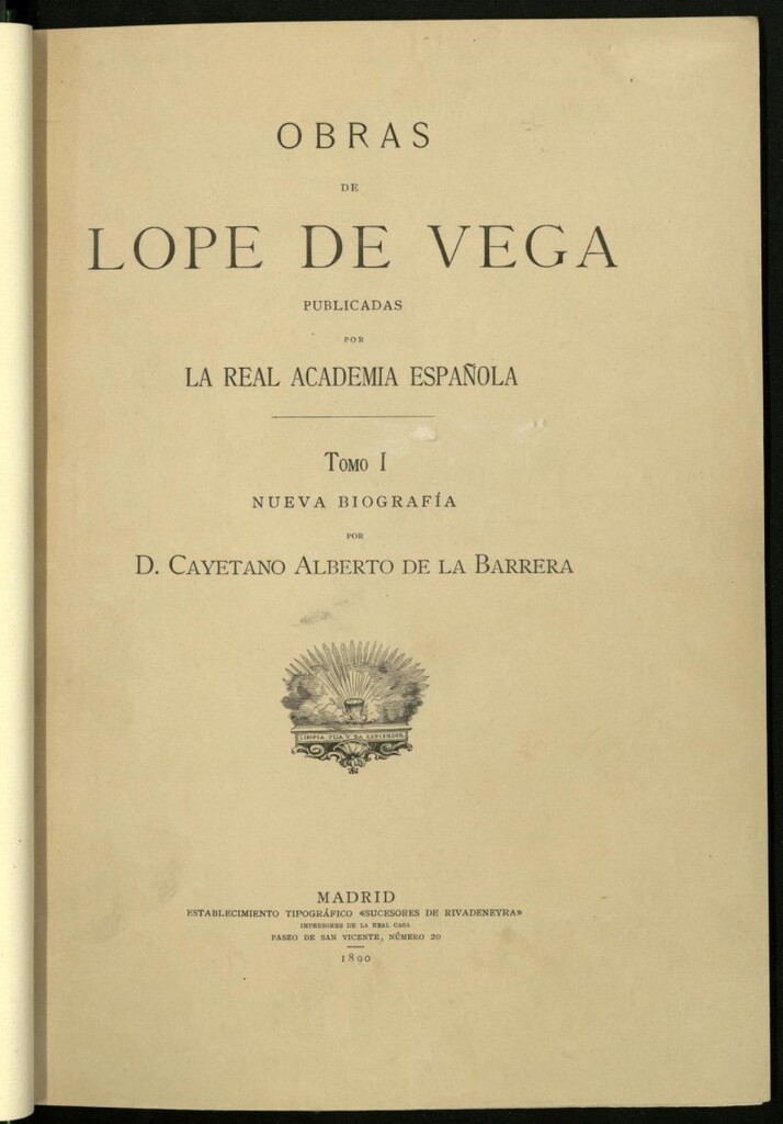 Miniatura de Obras de Lope de Vega publicadas por La Real Academia Española