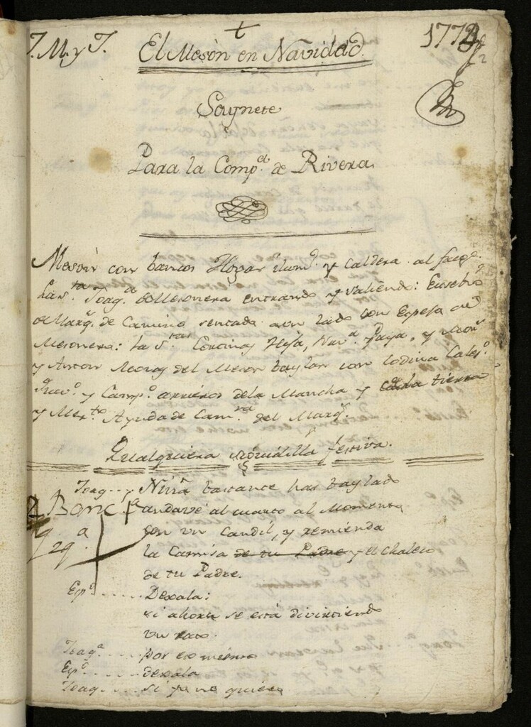 Miniatura de El Mesón en Navidad : Saynete para la Compañía de Rivera