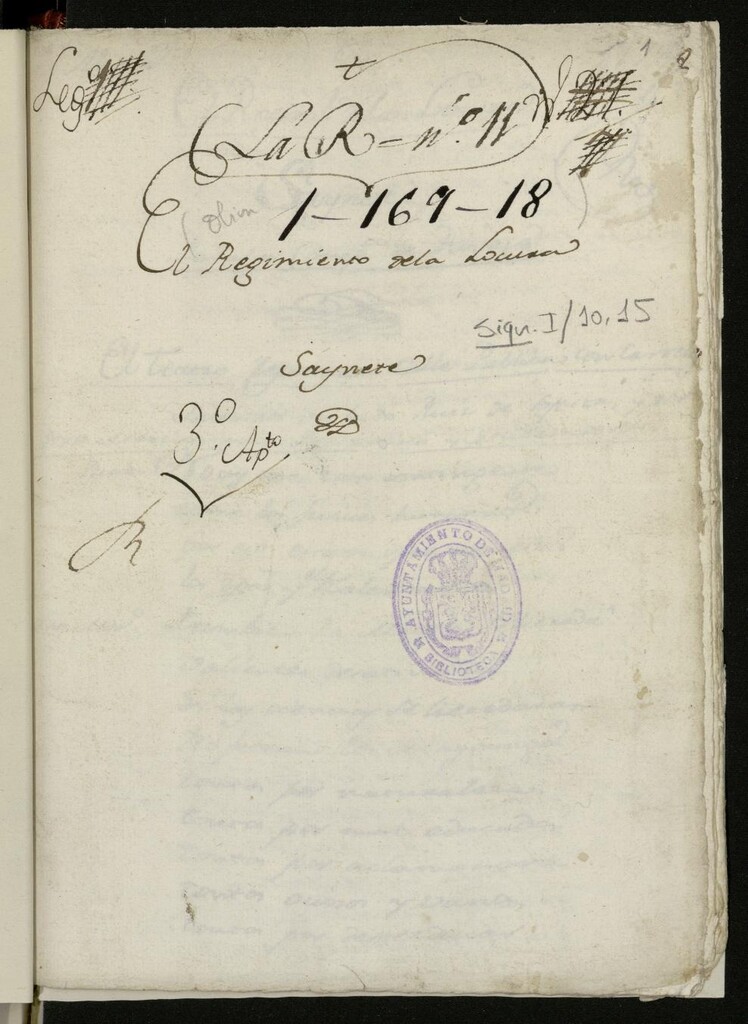 Miniatura de El regimiento de la locura : Saynete para la Compañía de Rivera
