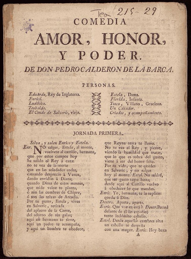 Miniatura de Amor, honor y poder