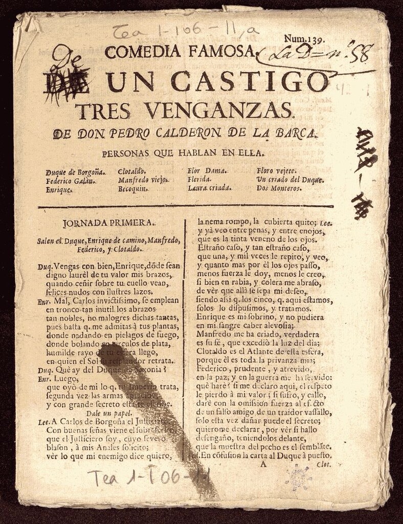 Miniatura de De un castigo tres venganzas