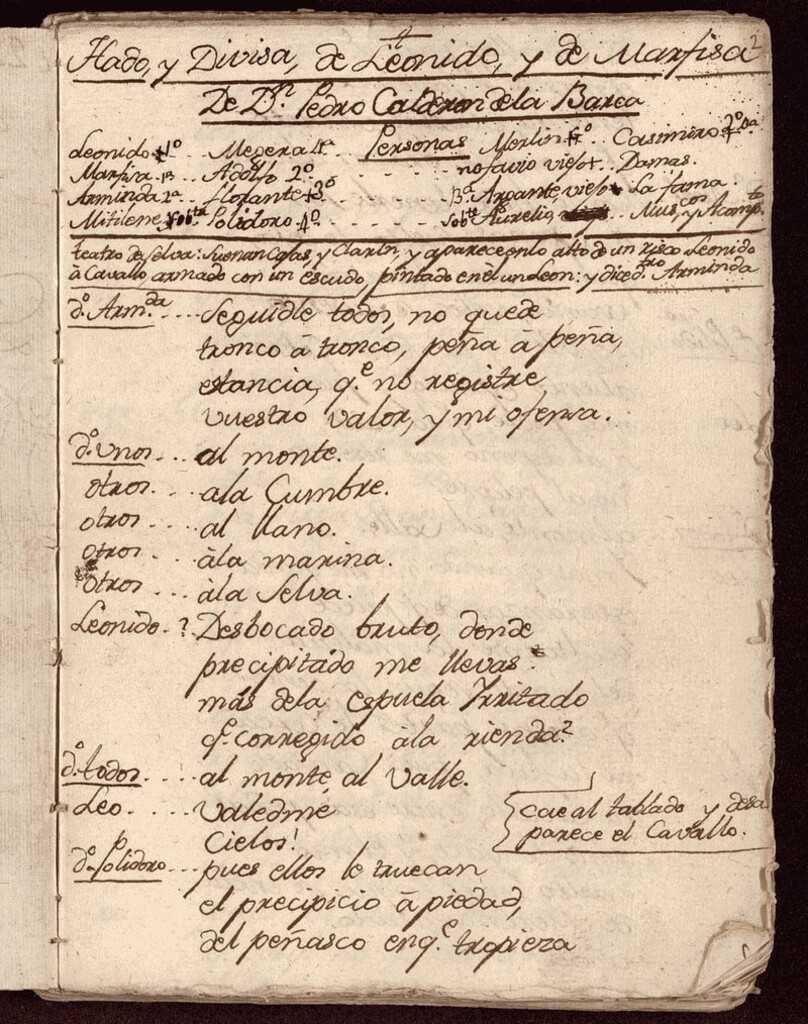Miniatura de Hado y divisa de Leónido y Marfisa