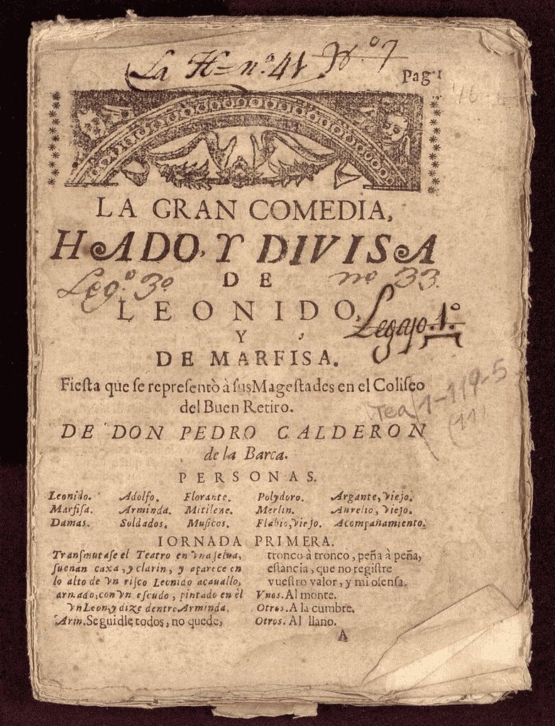 Miniatura de Hado y divisa de Leónido y Marfisa