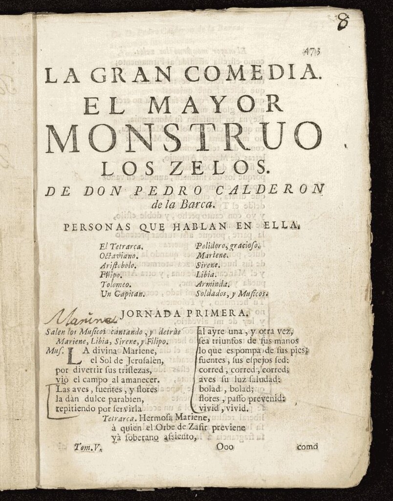 Miniatura de El mayor monstruo los celos y tetrarca de Jerusalen