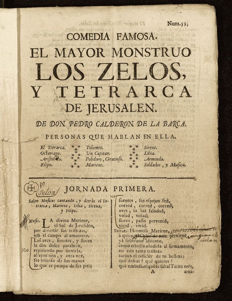 Miniatura de El mayor monstruo los celos y tetrarca de Jerusalen