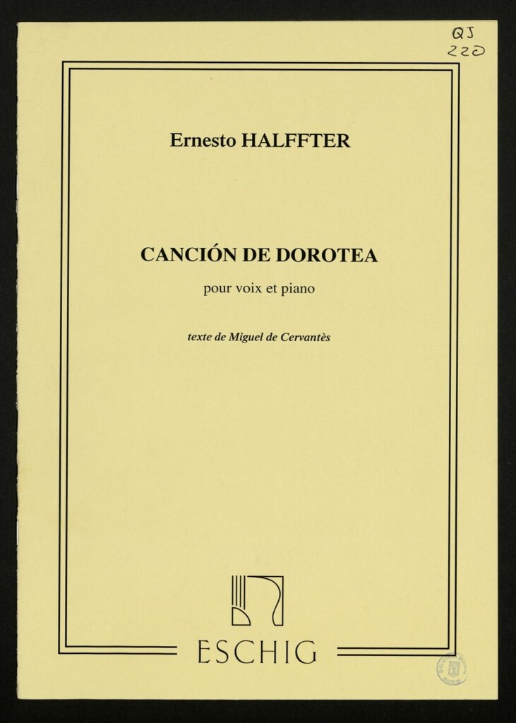 Miniatura de Canción de Dorotea : pour voix et piano