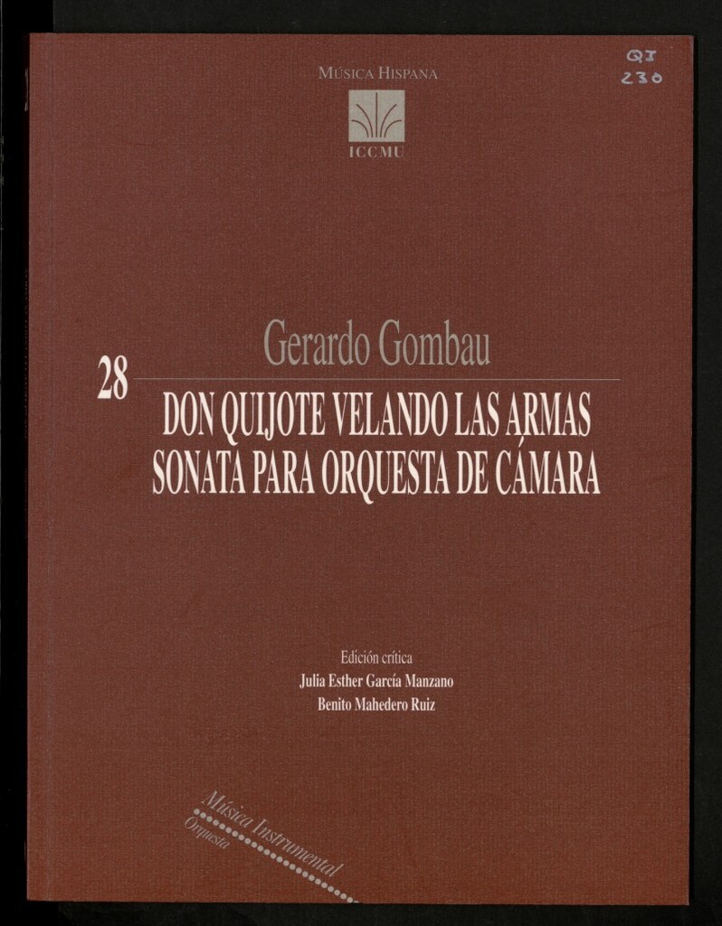 Miniatura de Don Quijote velando las armas ; Sonata para orquesta de cámara