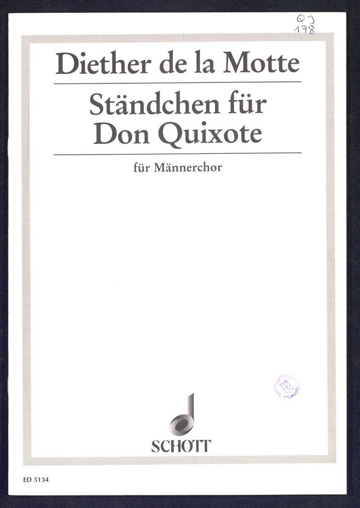 Miniatura de Ständchen für Don Quixote : für Männerchor