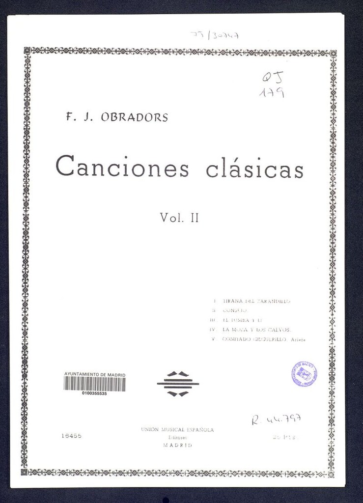 Miniatura de Canciones clásicas Volumen II