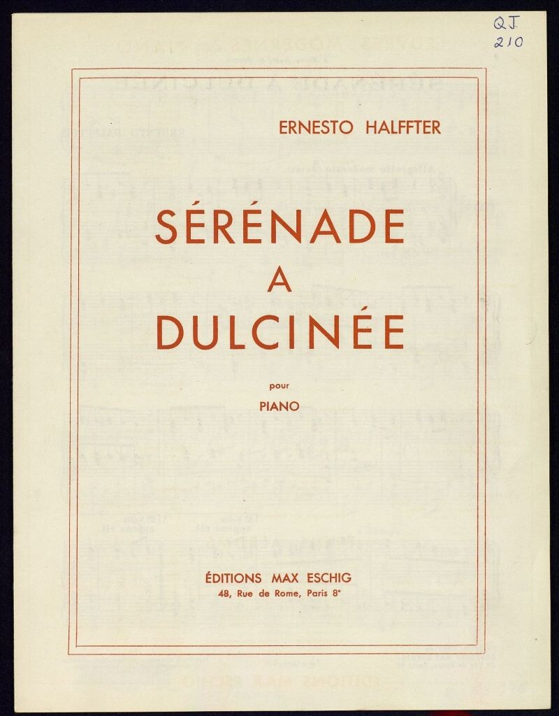 Miniatura de Sérénade a Dulcinée : pour piano