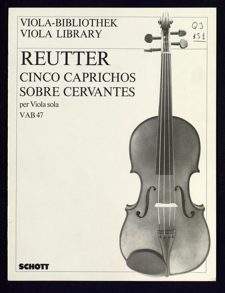 Miniatura de Cinco caprichos sobre Cervantes : per viola sola : 1968