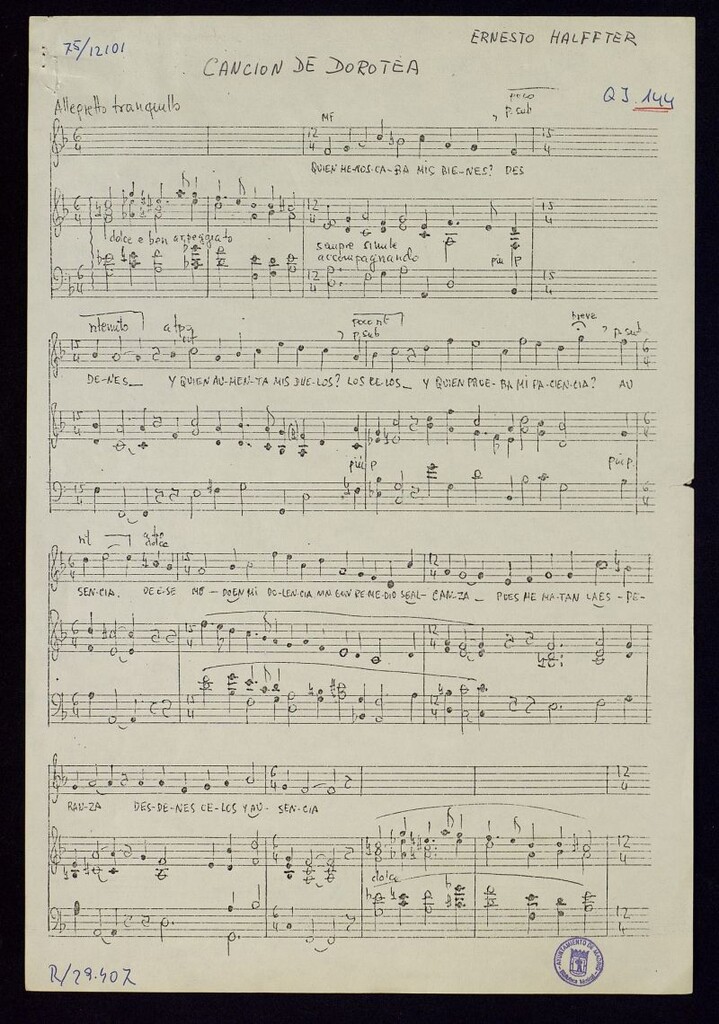 Miniatura de Canción de Dorotea