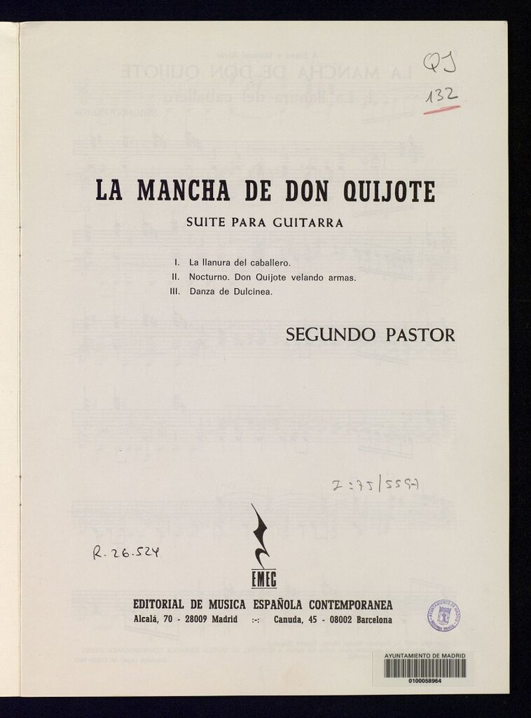 Miniatura de La Mancha de Don Quijote : suite para guitarra