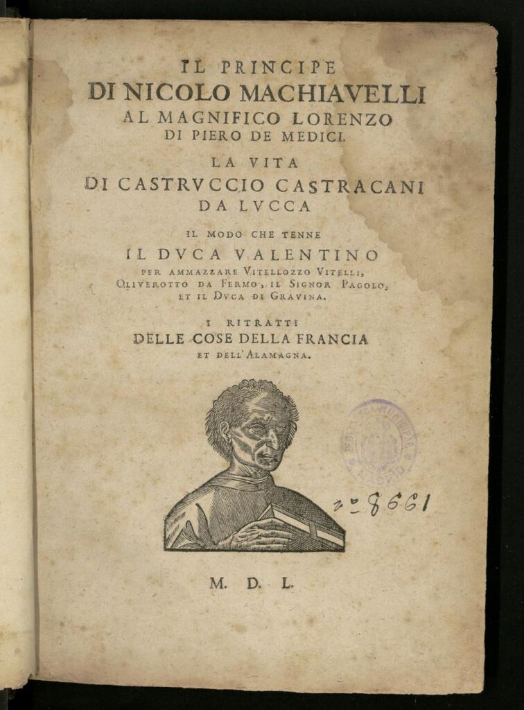 Miniatura de Tutte le opere di Nicolo Machiavelli : diuise in V. parti