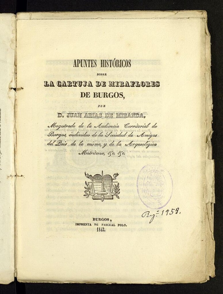 Miniatura de Apuntes históricos sobre la Cartuja de Miraflores de Burgos