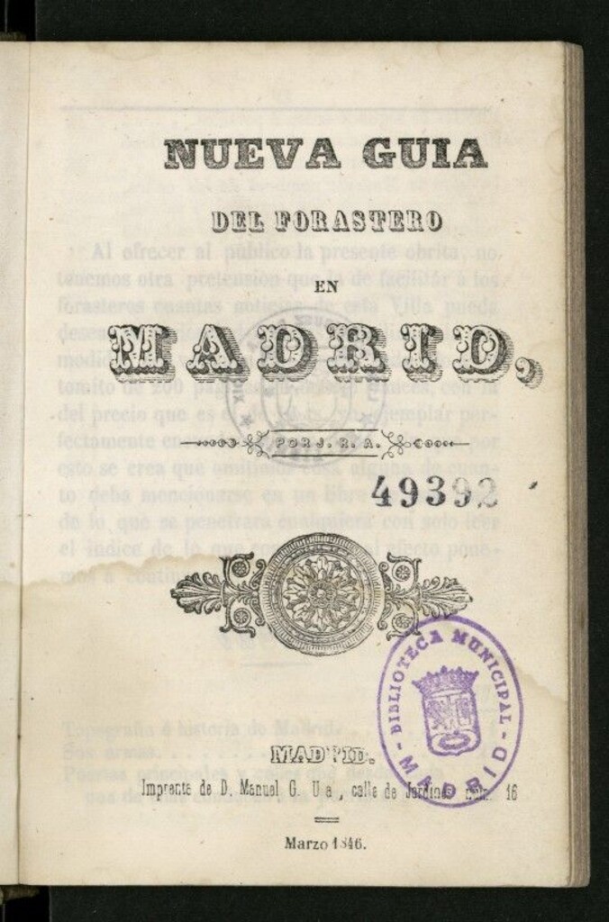 Miniatura de Nueva guía del forastero en Madrid de 1846.