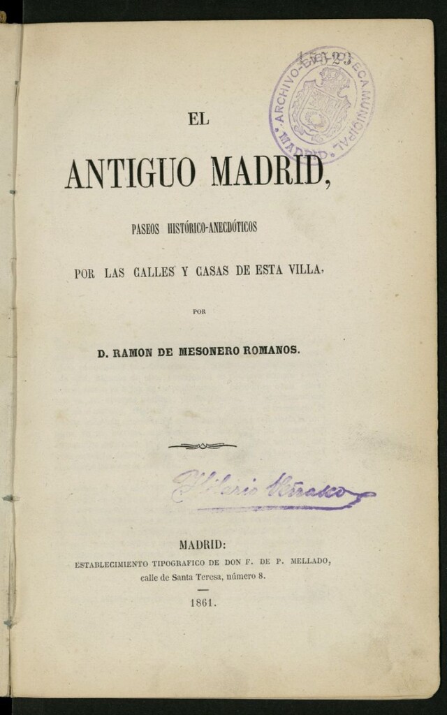 Miniatura de El antiguo Madrid : paseos histórico-anecdóticos por las calles y casas de esta Villa