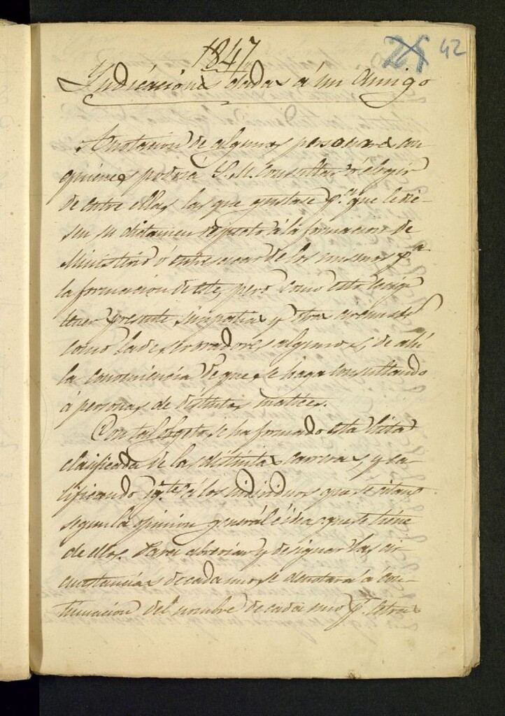 Miniatura de [1847. Indicaciones... a un amigo]