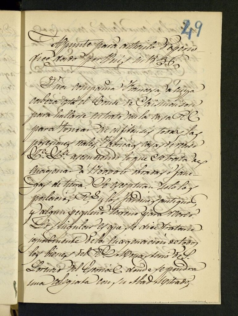 Miniatura de Apunte dado por Onís en 1836 sobre las enajenaciones de posesiones reales