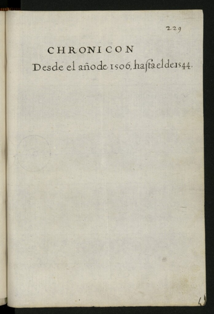 Miniatura de Chronicon : desde el año de 1506, hasta el de 1544