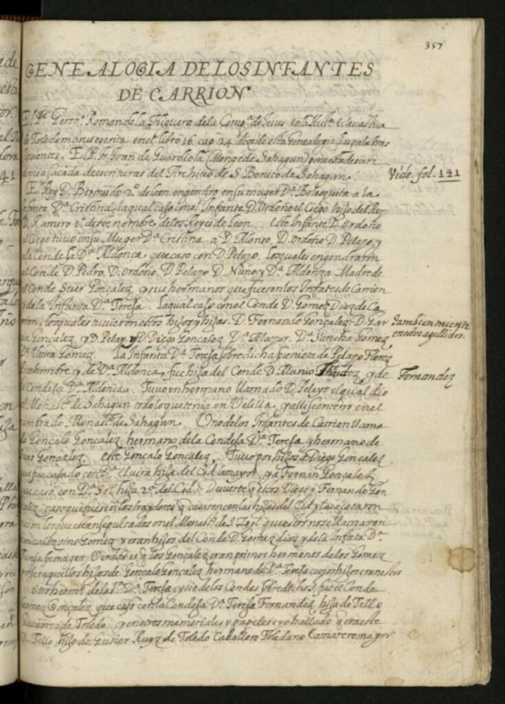 Miniatura de Genealogia de los infantes de Carrion