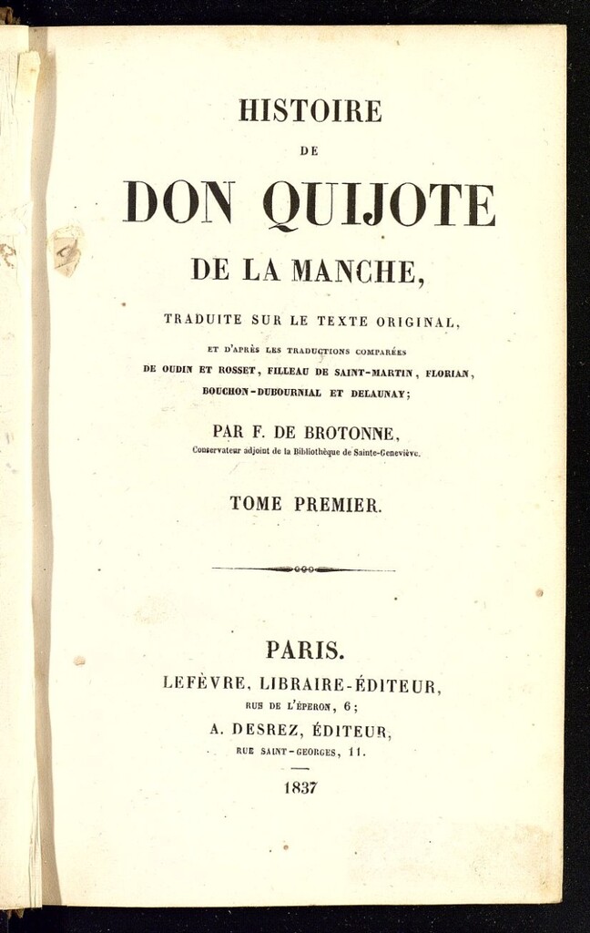 Miniatura de Histoire de Don Quijote de la Manche. Tome premier