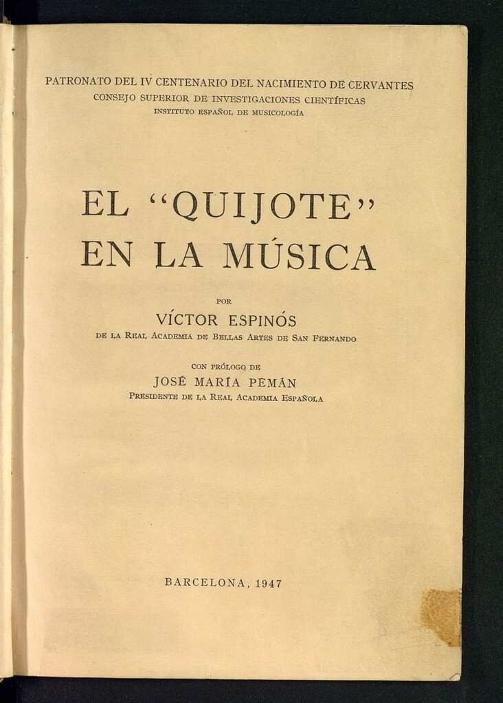 Miniatura de El "Quijote" en la música