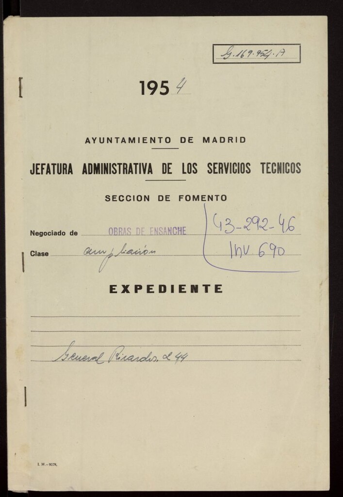 Miniatura de Elevación de pabellón del Noviciado de las Hermanas Carmelitas de la Caridad en la calle del General Ricardos, nº 244