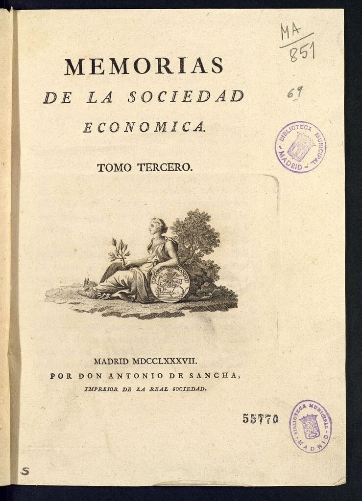 Miniatura de Memorias de la Sociedad Económica. Tomo tercero