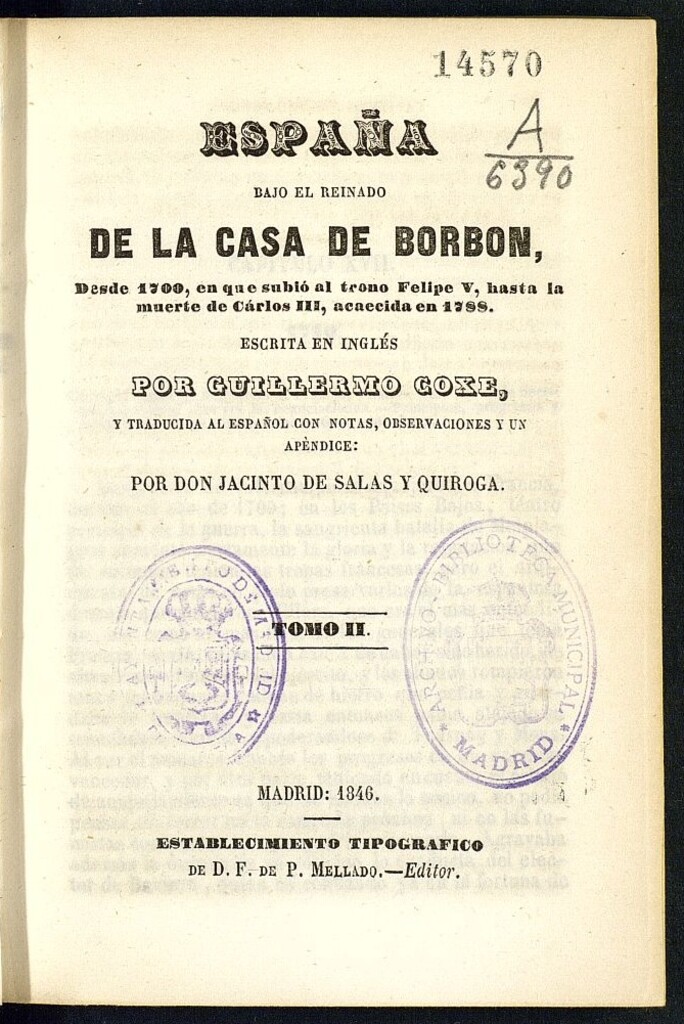 Miniatura de España bajo el reinado de la Casa de Borbón. Tomo II
