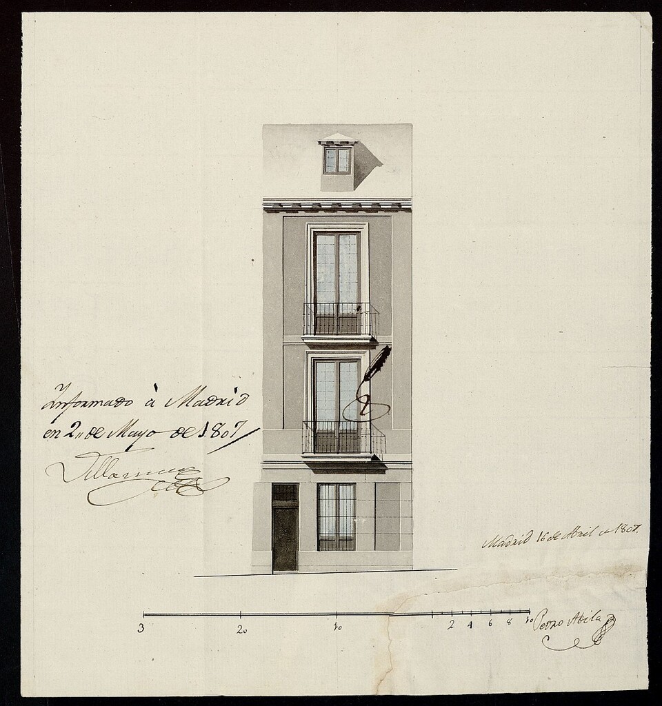 Miniatura de Licencia a Don José Izquierdo para la construcción de una casa en la calle Peregrinos nº 19 antiguo, manzana 382