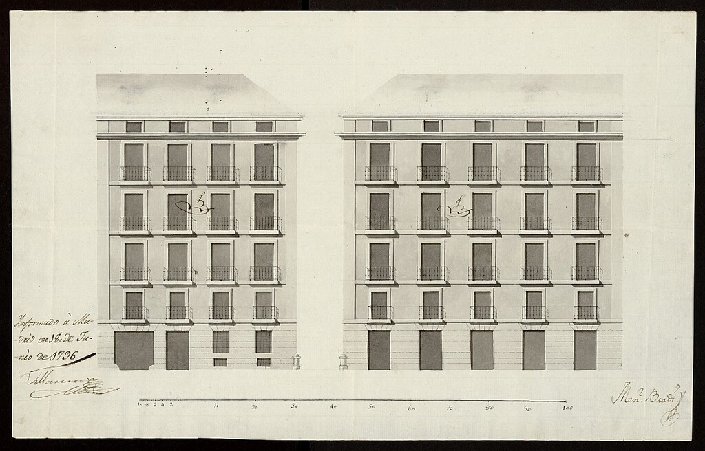 Miniatura de Licencia a Don Miguel Giménez para hacer en la casa que está reedificando en la calle de la Zarza nº 13 antiguo manzana 382, ventanas apaisadas en lugar de las buhardillas