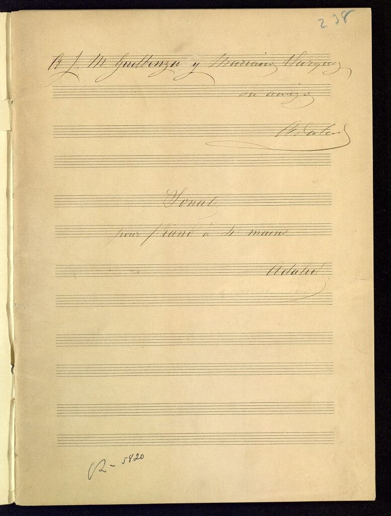Miniatura de Sonata para piano de Adalid Marcial
